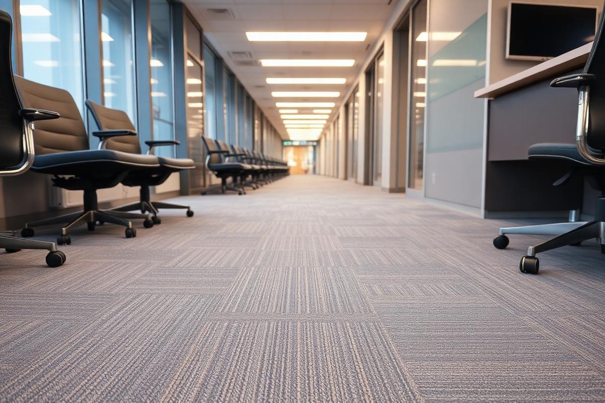 Office carpet deep clean — after professional cleaning